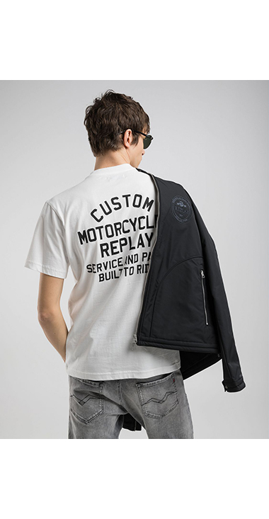 コットンジャ－ジープリントＴシャツ 詳細画像